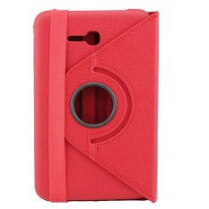 Universal 360 Degree Rotating Leather Stand Case Cover for Samsung Galaxy Tab 3 lite Tab v T116/T110/T111 - Merah