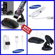 Universal Car Holder Transformer Mouse / Dudukan HP & GPS + Samsung Kabel Data Micro USB
