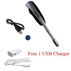 Universal China Handsfree Bluetooth Stereo Headset for Samsung J1 Ace - Hitam + Gratis USB Charger