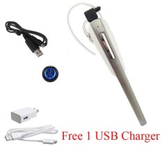 Universal China Handsfree Bluetooth untuk Samsung Galaxy On5 Pro free USB Charger - Silver