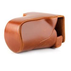 Universal Leather Case For Canon Eos M3 Kit 15-45mm - Coklat