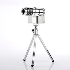 Universal Mobile Phone Telescope Zoom Lensa 12X With Tripod