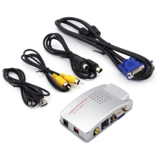 Universal NTSC PAL VGA Ke TV AV RCA Sinyal Adapter Converter Video Switch Box Komposit untuk Komputer Laptop PC- INTL