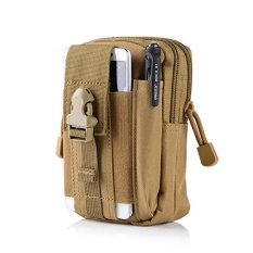 Universal Outdoor Tactical Holster Militer Molle Hip Pinggang Sabuk Tas Dompet Pouch Purse Phone Case dengan Zipper untuk IPhone 7 6 S PLUS 5 S Samsung Galaxy S7 S6 LG HTC dan Lainnya (Khaki) -Intl