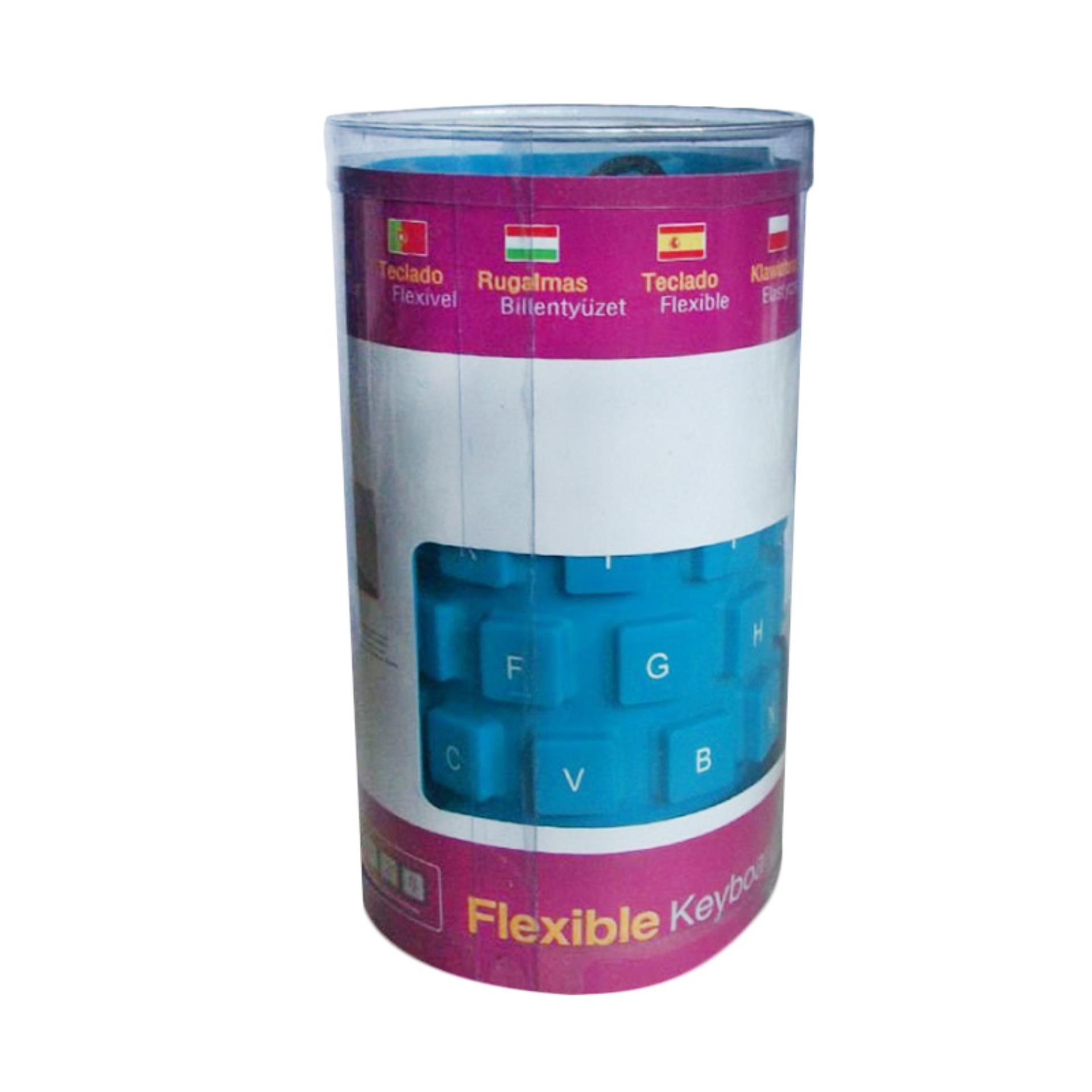 Universal USB Flexible Keyboard - Biru