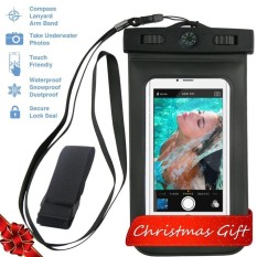 Universal Tahan Air Case dengan Ban Lengan, Kompas, Lanyard-Terbaik Tahan Air, Tahan Debu, Snowproof Tas Dompet untuk iPhone X 8, 7, 6 S, 6 Plus 5 S, Ponsel Samsung Galaxy S7, S6-Intl