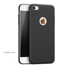 Versi Upgrade Mewah Ultra Tipis 360 Derajat Cakupan Pasir Terasa Frosted Matte Case untuk Apple untuk IPhone 7 Plus Full Body Cover Kasus Telepon (Warna: Hitam)-Intl