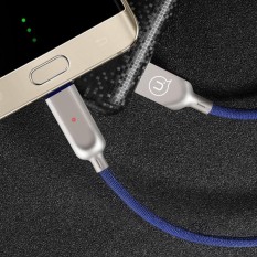 USAMS US-SJ179 1.2 M 2A USB untuk USB Data Micro Sync Kabel Pengisi Daya dengan Cerdas Lampu Napas untuk Galaxy, HTC, google LG Sony Huawei Xiaomi, Lenovo dan Earphone Smartphone (Biru)-Intl