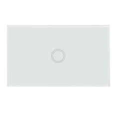 Standar AS/AU Smart Remote Control Wall Touch Switch Tahan Air Tahan Api Tinggi Sensitif Mewah Crystal Glass Switch Panel Touch Screen Single Fire Wire�with 433 MHz/1527 Remote Controller 1 Gang White�Panel Otomasi Rumah-Intl