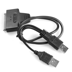 USB 2.0 untuk SATA 7X15 Pin 22 Pin Adaptor Kabel untuk 2.5 Inch SATA Perangkat Keras