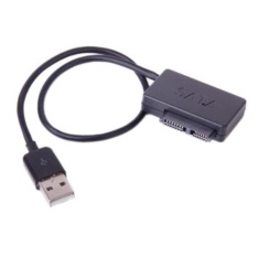 USB 2.0 untuk 7 + 6 13Pin Slimline SATA Laptop CD/DVD ROM Optical Drive Adapter Kabel & Nbsp; -Intl