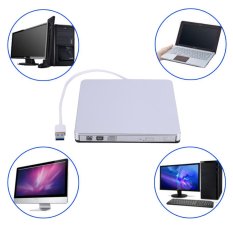 USB 3.0 Eksternal DVD/CD-RW Drive Burner Slim Portabel Driver Buat Netbook MacBook Laptop PC