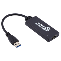 USB 3.0 untuk HDMI tampilan kabel konverter Adaptor Grafis untuk HD
PC 1080P (Hitam)