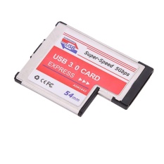USB 3.0 Ekspansi PCMCIA Express Card 2-Port Laptop NEC Chip Adapter-Intl