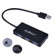 USB 3.0 Hub, JoyReken 4 Port USB 3.0 Ultra Slim Data Hub Portable untuk Mac, PC, Mac Pro/mini, IMac, Permukaan Pro, XPS, Notebook PC, USB Flash Drive, Mobile HDD, dan Lainnya-Intl