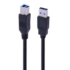 USB 3.0 TYPE A MALE Ke USB 3.0 Type B Male Kabel Ekstensi Kabel Printer (Hitam) -5-Intl(Black)