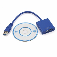 Usb 3.0 Usb 2.0 To Vga Video Graphic Card Display External Cable Adapter Blue - intl