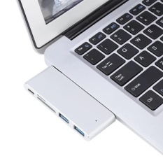 USB-C 3.1 Multi-port 5 In 1 HUB Adaptor 2 USB3.0 Port Tipe-C Pengisian dan Sinkronisasi Data PD SD/TF Card Reader untuk MACBOOK Laptop-Intl
