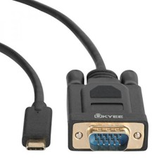 USB C to VGA Cable 6Ft, UKYEE USB Type C to VGA Cable (DP Alt Mode), for Apple The New Macbook/ Chromebook Pixel/Dell XPS 13/Yoga 900/Asus Zen AIO/Lumia 950/950XL and More, 1.8M/Black - intl