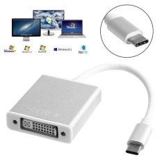 USB-C Tipe C USB 3.1 Male Ke DVI 1080 P Monitor Adaptor CableforMacbook dan Chromebook-Intl