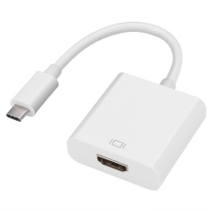 USB C USB 3.1 TYPE C untuk HDMI 4 K HDTV Digital Kabel Adaptor Konverter untuk PC MAC Putih- INTL