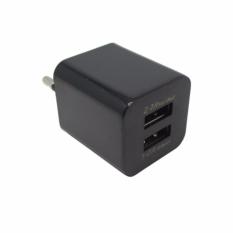USB Charger 2 Port EU Plug JBL1309 2A 1A Adapter Casan Kepala Charger Head Charging Battery Baterai Batre Hp Handphone Smartphone iPhone Ipad Ipod Powerbank Gadget 2 Slot USB Energizer Isi Ulang Daya Batere Mudah Awet Tahan Lama Travel - Black
