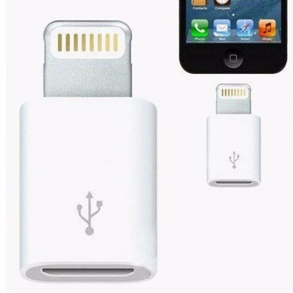 USB Converter Adapter Charger Iphone to Micro Usb - Konverter Iphone to Usb 