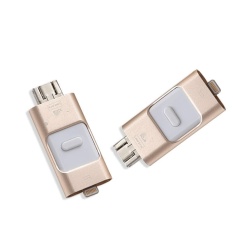 USB Flash Drive 32 GB 64 GB untuk IPhone 7 7 Plus 6 5 5 S Lightning Ke Logam Pen Drive U Disk untuk IOS10 Memory Stick 16 GB-Intl