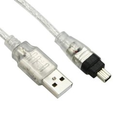 USB Male Ke Firewire IEEE 1394 4 Pin Female Ilink Adaptor Tali Kabel untuk SONY DCR-TRV75 E DV (FW-037)