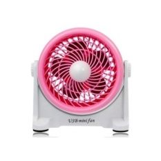 USB Mini Rotary Desktop Fan (Pink)-Intl