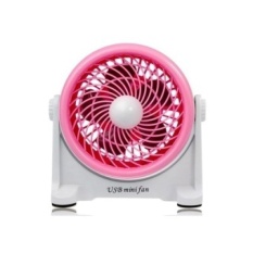 USB Mini Rotary Desktop Fan (Pink)-Intl