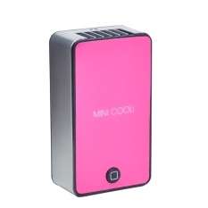 USB Portable Mini Air Conditioning Fan ChargeableHand-heldNo Leaf Fan Air Conditioner Cooling Fan. Pink (Warna: C0)-Intl