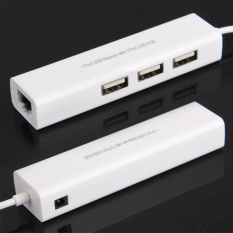 USB Ke RJ45 Kartu Lan Ethernet Kabel Jaringan + 3 Port Hub untuk Win 8 7 XP-Intl