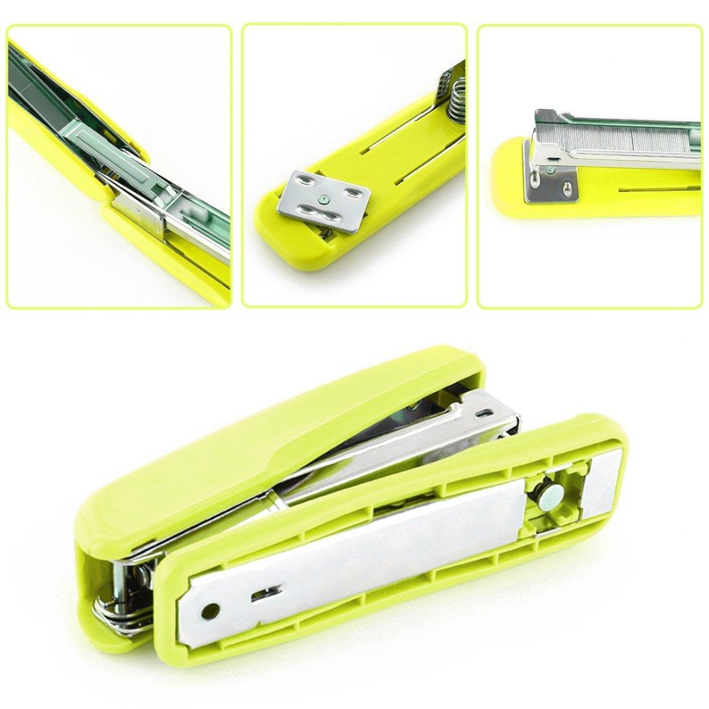 USTORE Plastik Stationery Stapler Perlengkapan Pengikat Kantor untuk Buku Sekolah Selokan-Intl