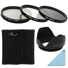 Sinar UV Kopral ND4 Filter Set + Kap Lensa 58mm For Canon 100D 1000D 1100D 50D 40D (HITAM)