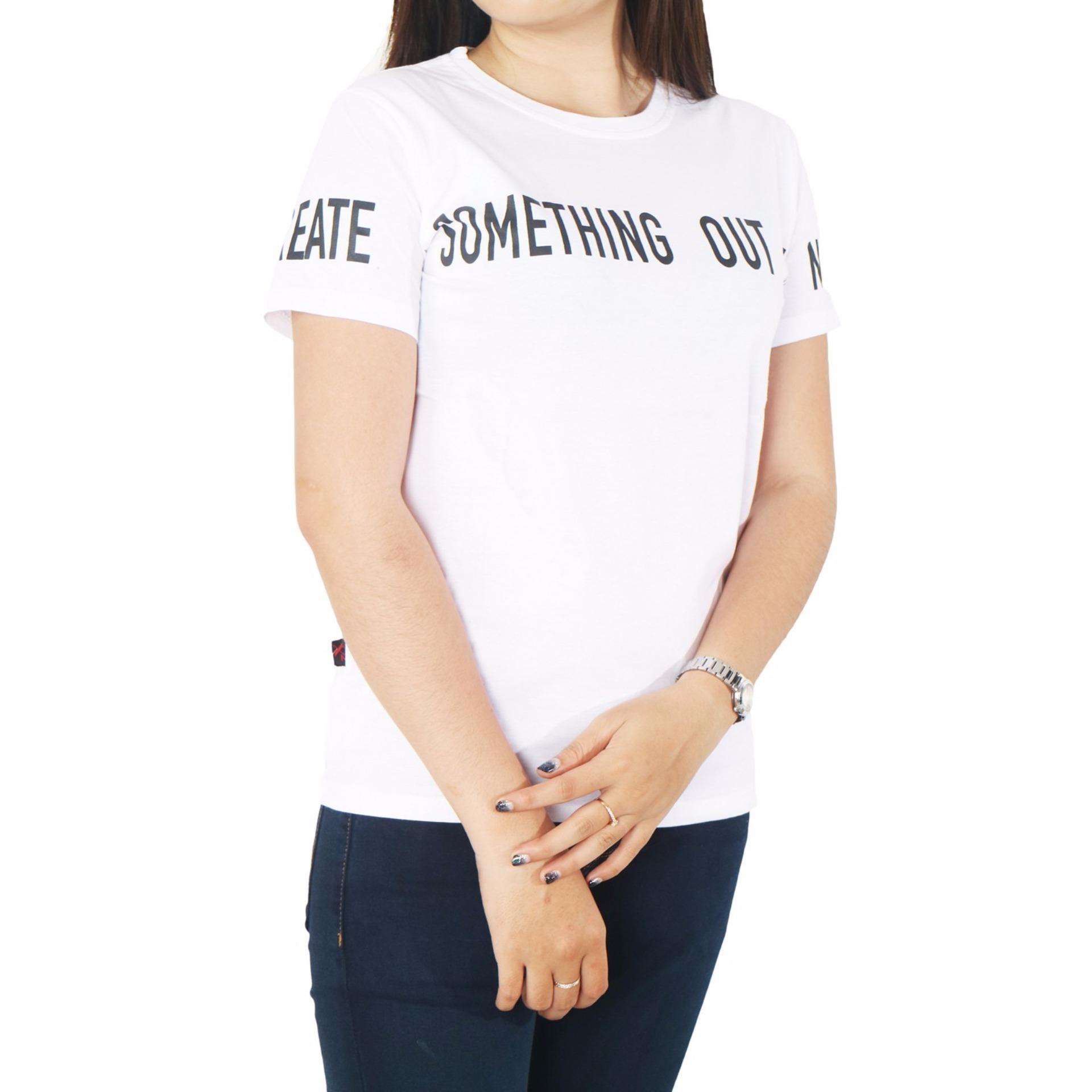 Vanwin - Tumblr Tee / Kaos Cewek / T-Shirt Wanita Something Out - Putih