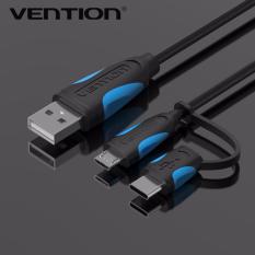 Vention 1.5 M 2 In 1 Micro USB Kabel dan Kabel USB Tipe C untuk MacBook Nokia N1 One Plus 2 Nexus 5X6 P Meizu PRO 5 Zuk Z1 150 Cm