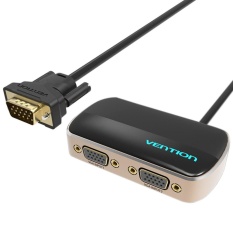 Vention 2 in 1 out VGA Switcher HD 1080P 60Hz Converter 2 input 1 output Switcher With Power Supply For Laptop Projector DVD, black - intl