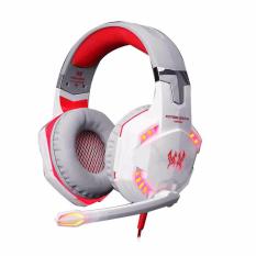 Kemenangan 2017 Baru G2000 Komputer Game Headset Kepala Memakai Stereo Luminescence (Putih)-Intl