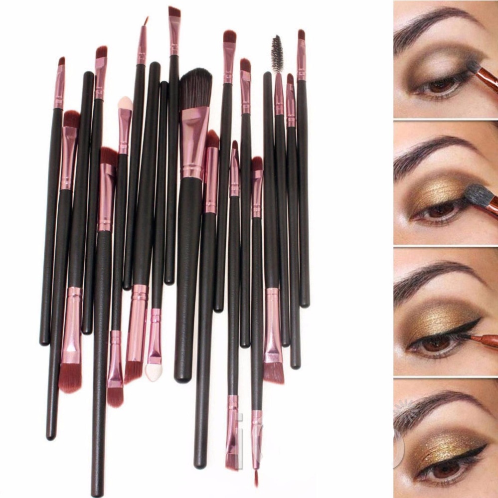 Vienna Linz Kuas Make Up UK Professional Cosmetic Brush 20 Set s9363 - Black Pink Vienna Linz Kuas Make Up UK Professional Cosmetic Brush 20 Set s9363 - Black Pink