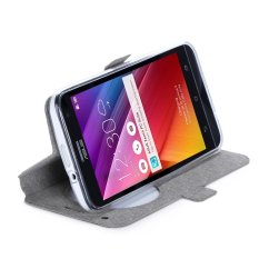 View Jendela Kulit Case untuk Asus Zenfone 2 Laser ZE500KG ZE500KL-Abu-abu Gelap-Intl