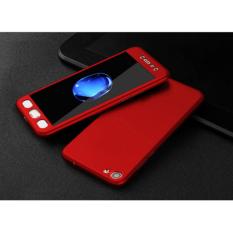 Viking Front Back Protection Case 360 Degree Free Tempered Glass for VIVO V5 / V5s – Merah