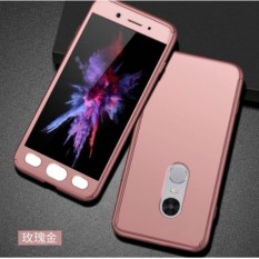 Viking Front Back Protection Case 360 Degree Free Tempered Glass for Xiaomi Redmi Note 4 Mediatek – Rose Gold