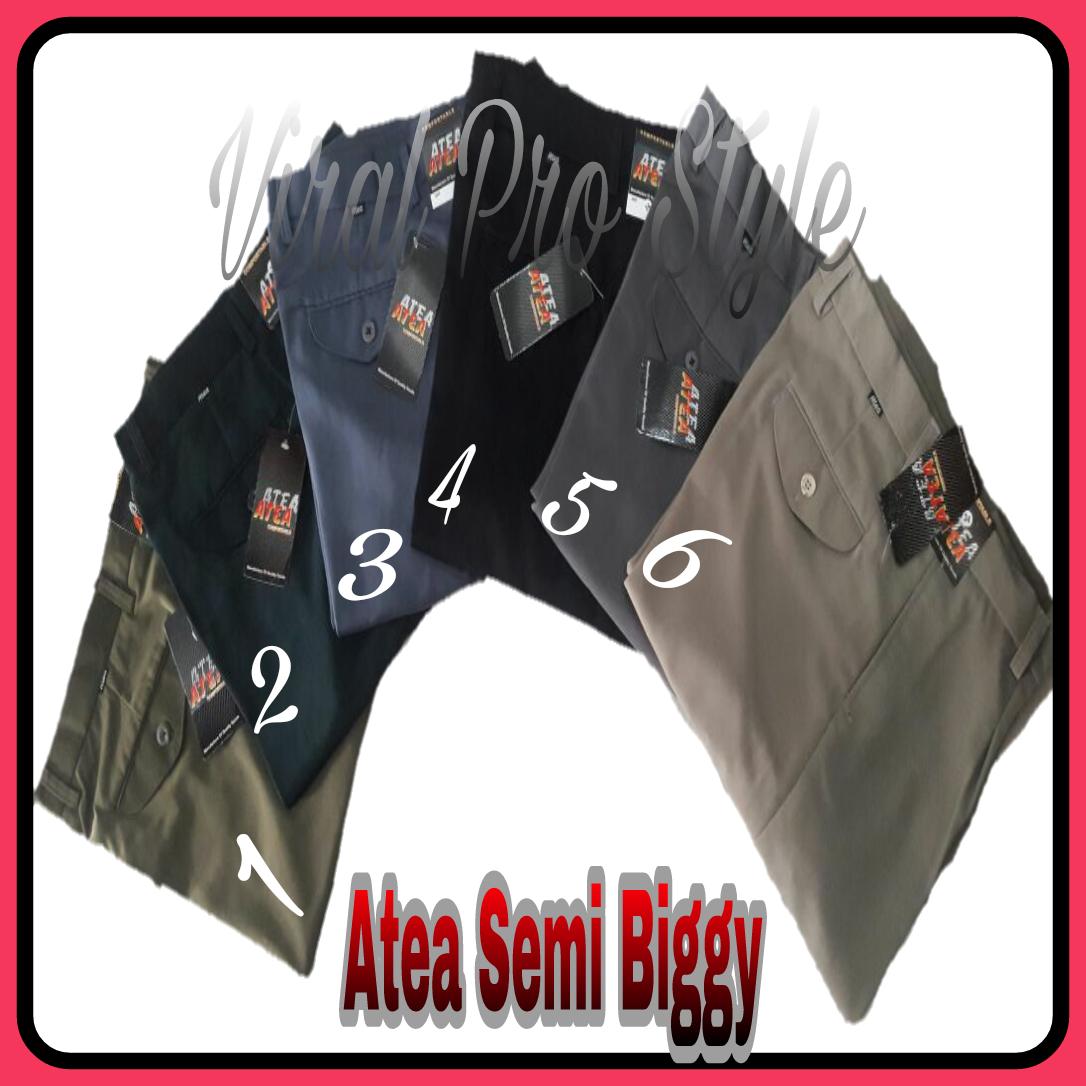 Viral Guido - Celana Kerja Formal - Kantor - Pria - Semi Begi / Jumbo - Bahan Kain Twist - Hitam - Viral Pro