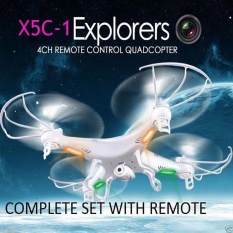 Vishine Mall-X5C-1 2.4 GHz 4CH 2 Juta Piksel Pesawat RC Drone UAV RTF UFO HD Camera Putih- INTL