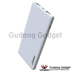 Vivan C5 5000mAh 2 USB Ports Power Bank with Data Cable White