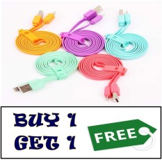 Vivan Data Cable Flat Micro USB for Android 100CM - BUY 1 GET 1