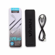 VIVAN FL100 2.4A 1M Spring Lighting Data Cable For IPhone 5-5S-6-6S-7 - Garansi Resmi 1 Tahun