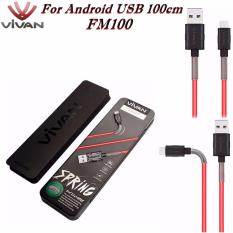 VIVAN FM100 Cable For Android USB 100cm SPRING - 2.4A Fast Charge