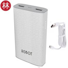 Vivan Power bank Robot RT7100 6600mAh 2 USB Ports Power Bank White